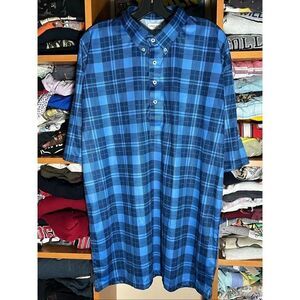 Collars & Co Men’s Dress Collar Polo Shirt Plaid 2XL